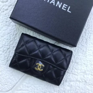 "Chanel Black Caviar Card Holder"