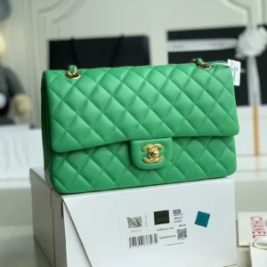 Chanel Classic Double Flap 25 Bag Green