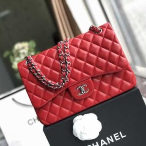 Chanel Classic Double Flap 30 Red Bag