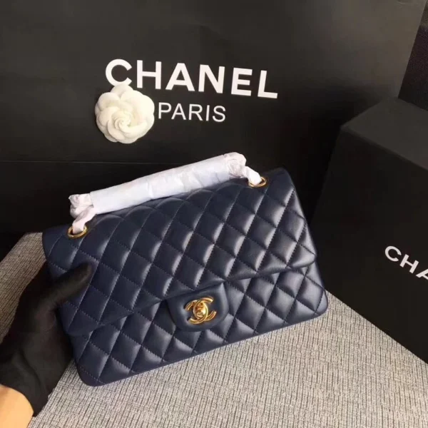 Chanel Classic Double Flap 25 Navy Blue