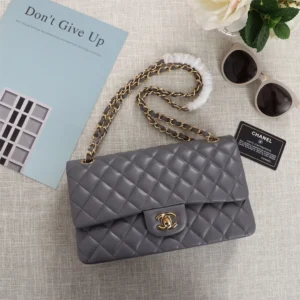 Chanel Classic Double Flap 25 Bag Grey