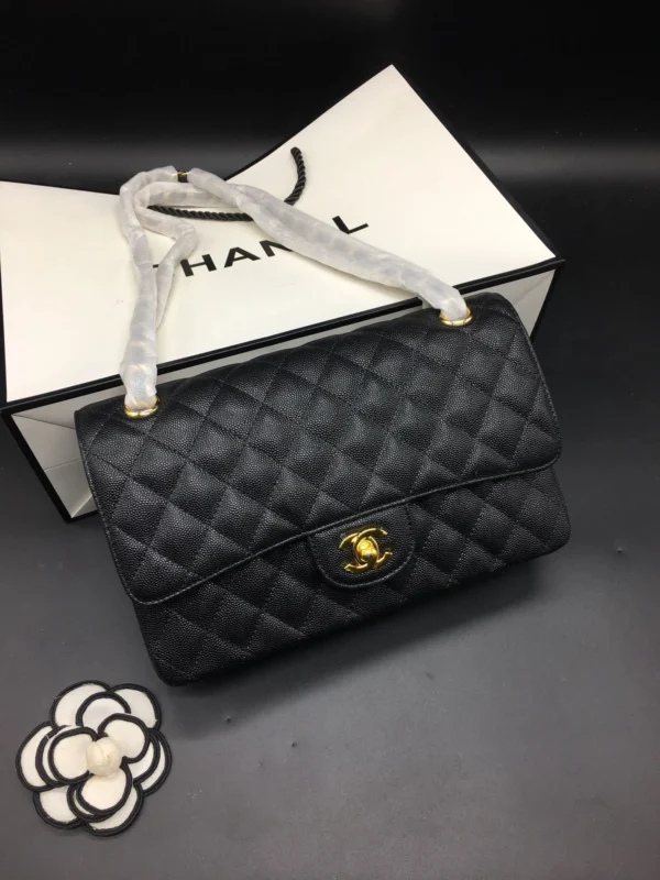 Chanel Classic Flap Caviar Bag Black