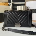 Chanel Boy V Caviar Handbags for Women